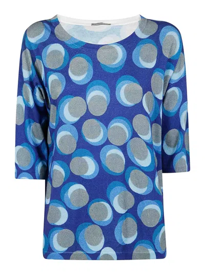 In Bed With You Squared Round Neck Sweater In Blue