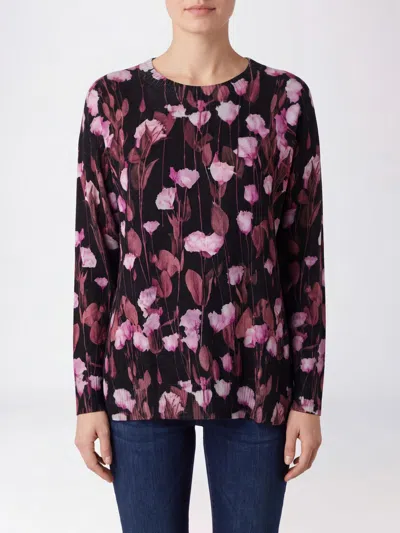 In Bed With You Round Neck Squared Fit Sweater In Multi