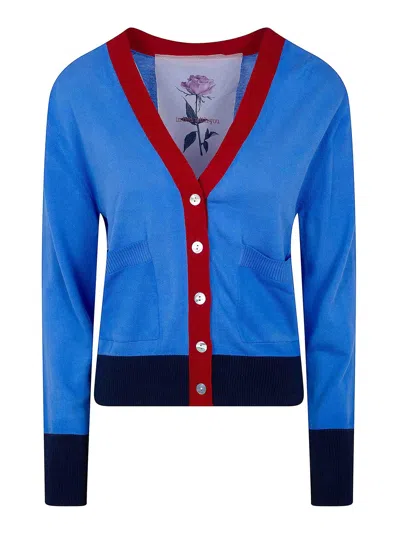 In Bed With You V Neck Printed Cardigan In Multi