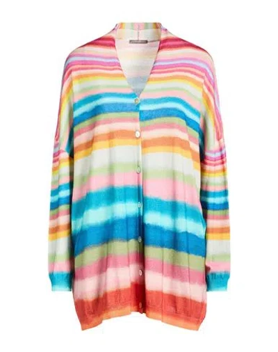 In Bed With You Woman Cardigan Pink Size L Cotton, Viscose In Multi