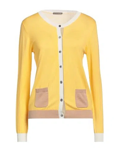 In Bed With You Woman Cardigan Yellow Size L Cotton, Viscose
