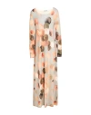 In Bed With You Woman Maxi Dress Grey Size L Merino Wool In Neutral