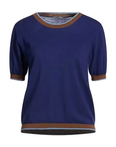 In Bed With You Woman Sweater Blue Size L Cotton, Viscose