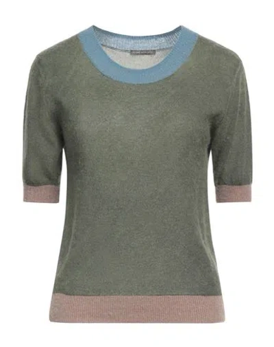 In Bed With You Woman Sweater Military Green Size L Nylon, Wool, Alpaca Wool