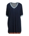 In Bed With You Woman Sweater Navy Size Xl Cotton, Viscose In Navy Blue