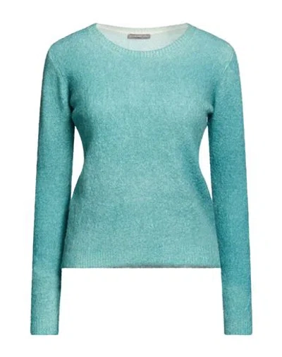 In Bed With You Woman Sweater Turquoise Size L Alpaca Wool, Nylon, Elastane In Blue