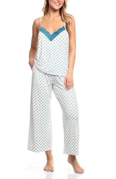 In Bloom By Jonquil Aimee Cropped Pajama Set In White