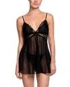 In Bloom By Jonquil Alice Babydoll Chemise In Black