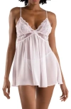 In Bloom By Jonquil Alice Babydoll Teddy In Pale Pink