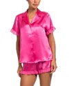 In Bloom By Jonquil Alice Ruffle Trim Short Pajamas In Hot Pink