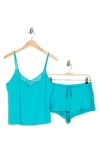 In Bloom By Jonquil Before Sunset Cami & Shorts Pajamas In Turquoise
