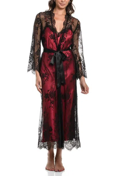 In Bloom By Jonquil Britta Lace Robe In Black