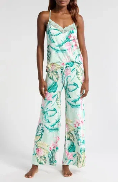 In Bloom By Jonquil Floral Pajamas In Celedon