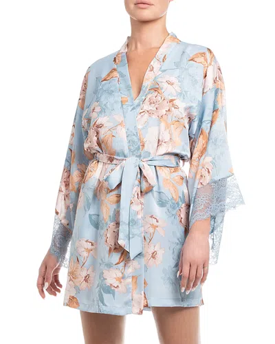 IN BLOOM BY JONQUIL IN BLOOM BY JONQUIL FLORAL PRINT LACE TRIM ROBE