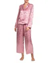 In Bloom By Jonquil Jacquard Long Sleeve Pajama Set In Pink