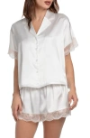 In Bloom By Jonquil Janelle Lace Trim Satin Pajamas In Ivory