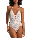 In Bloom By Jonquil Lace Thong Teddy In Light Beige