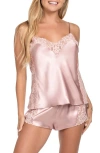 In Bloom By Jonquil Everlee Silky Shimmer Satin Short Pajamas In Pink