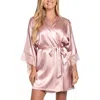 In Bloom By Jonquil La Belle Short Robe In Rose Gold