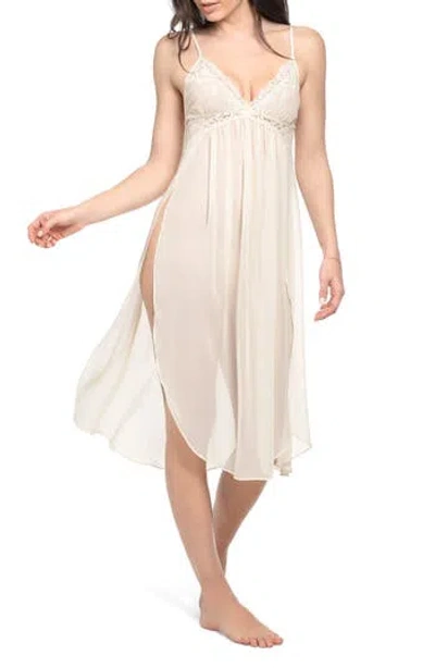 In Bloom By Jonquil Lace Chiffon Nightgown