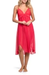 In Bloom By Jonquil Lace Chiffon Nightgown In Pink