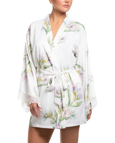 In Bloom By Jonquil Lace Cuff Wrap Robe In White
