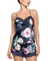 In Bloom By Jonquil Sicily Lace Trim Camisole Short Pajamas In Blue