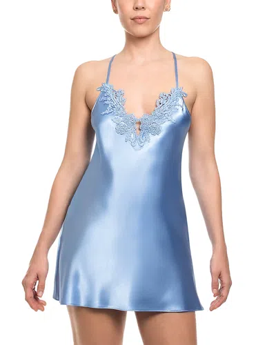 In Bloom By Jonquil Lace Trim Chemise In Blue