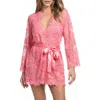 In Bloom By Jonquil Leilani Lace Wrap Eilani Wrapper In Pink