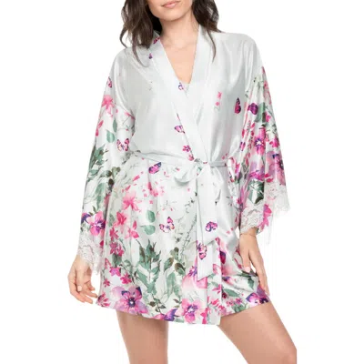 IN BLOOM BY JONQUIL IN BLOOM BY JONQUIL LENA BORDER PRINT SATIN WRAP