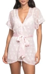 In Bloom By Jonquil Stretch Mesh Bow Pattern Wrap In Pink