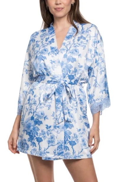 In Bloom By Jonquil Molleigh Toile Print Satin Wrap In Blue