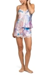 In Bloom By Jonquil Qwin Floral Camisole & Shorts Pajamas In Ballet Pink