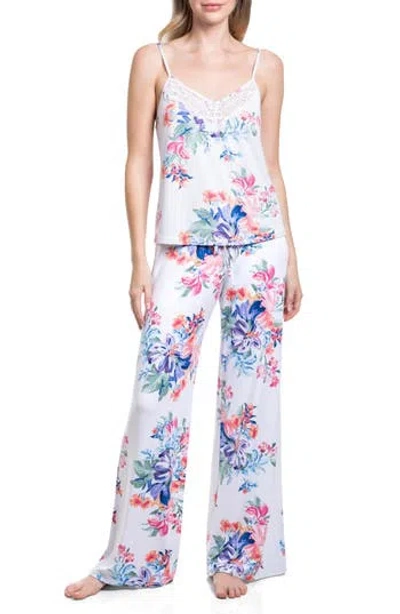 In Bloom By Jonquil Ramona Floral Pajama Set In White