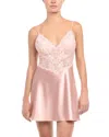 In Bloom By Jonquil Rosalie Lace Trim Satin Chemise In Pink