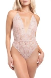 In Bloom By Jonquil Rosalie Lace Thong Teddy In Gold