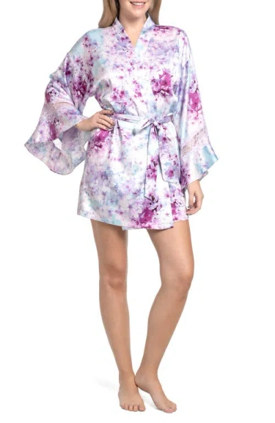In Bloom By Jonquil Sabrina Print Satin Wrap In Lavender