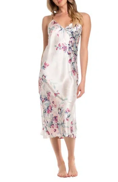 In Bloom By Jonquil Satin Slip Nightgown In Champ