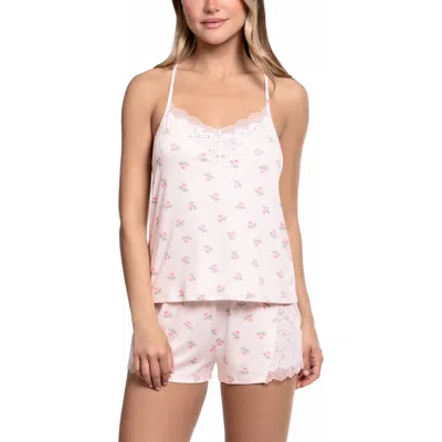 In Bloom By Jonquil Sevilla Lace Trim Short Pajamas In Pink