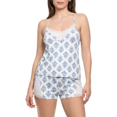 In Bloom By Jonquil Sevilla Lace Trim Short Pajamas In Neutral
