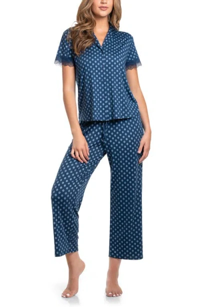 In Bloom By Jonquil Sevilla Pajama Set In Navy