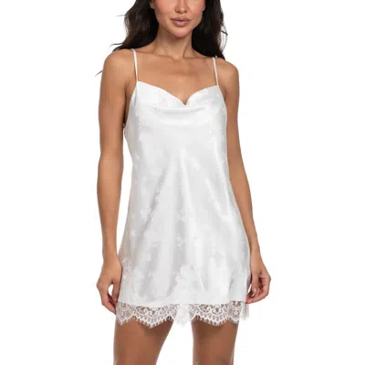 In Bloom By Jonquil Shane Jacquard Satin Chemise In White