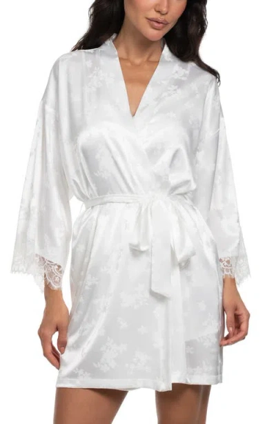 In Bloom By Jonquil Shane Jacquard Satin Robe In White