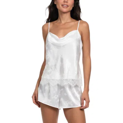 In Bloom By Jonquil Shane Satin Jacquard Short Pajamas In White