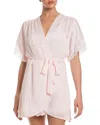 In Bloom By Jonquil Odette Lace Trim Satin Wrap In Delicate Peach