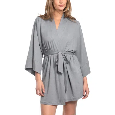 In Bloom By Jonquil Short Robe In Heather Gray
