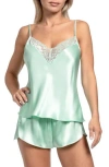 In Bloom By Jonquil Sienna Short Satin Pajamas In Celedon