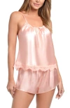 In Bloom By Jonquil Stefani Satin Short Pajamas In Pink