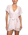 In Bloom By Jonquil Stretch Mesh Bow Pattern Wrap In Pink