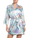 In Bloom By Jonquil Josie Lace Trim Stretch Satin Robe